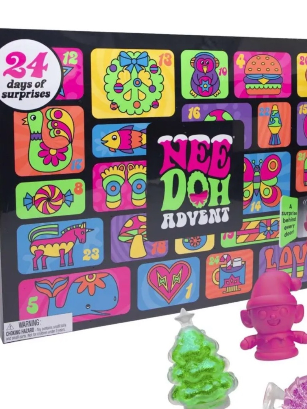 Neon Pop Advent Game - Colorful Kids Countdown Toy